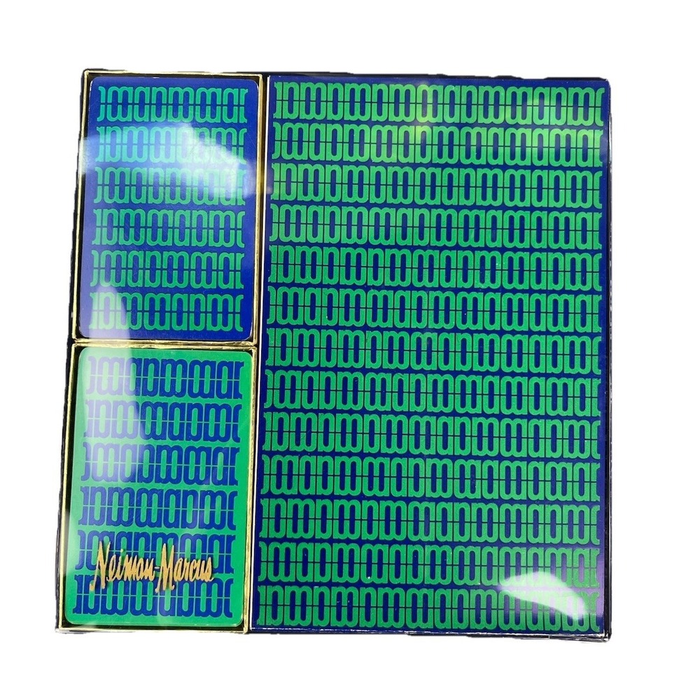 2 Decks Neiman Marcus Playing Cards + Score Pad Bridge 60's Psychedelic Pop Art‎